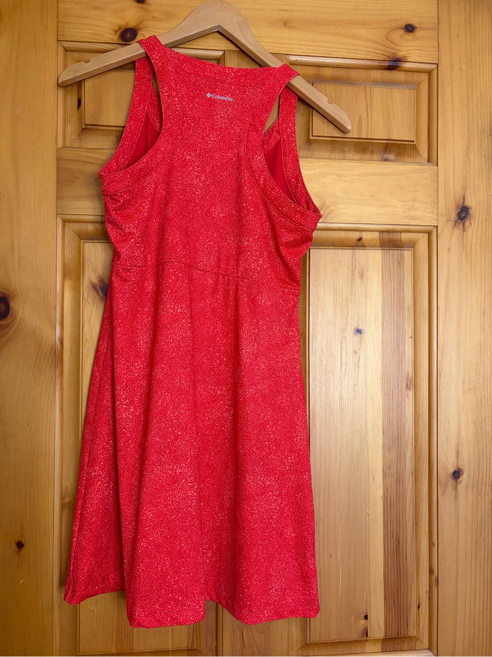 Columbia A-line sporty dress in speckled red - Picture 3 of 8